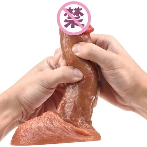 Double Layer Liquid Silicone Simulation Big Penis Female Dildo Masturbation Adult Sex Toys Products Dildo for Anal Big Sex Toy