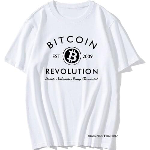 Bitcoin BTC T-Shirt Men Novelty Gift Cotton Short Sleeve Oversized Funny T Shirt Graphic Harajuku Vintage
