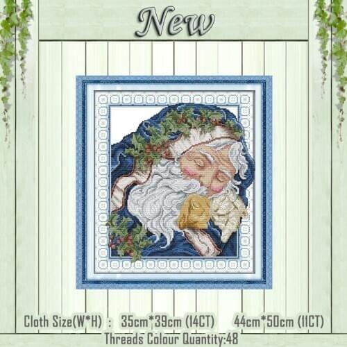 Intoxicated Santa Claus diy painting counted printed on the canvas DMC 11CT 14CT kits NKF Cross Stitch embroidery needlework Set