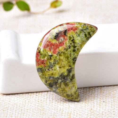 1PC Natural Fashion Crystal Crescent Moon Shaped Gemstone Energy Healing Stone Quartz Crystals Home Decoration Crafts DIY Gift