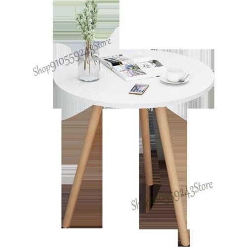Nordic Small Round Coffee Table Sofa Bedside Table Mini Table Ins Style Modern Minimalist Leisure Table Negotiation Small Table