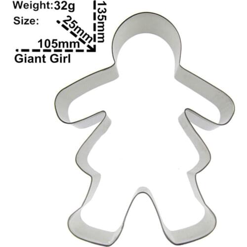 Giant Girl shaped biscuit cutting molds, baking tools, cake decorating soft candy tools