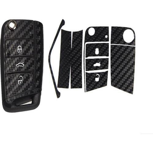 Stickers For Volkswagen VW Golf 7 Golf7 Carbon Fiber Car Key Stickers Decoration Protection Car Styling Car Accessories 1 Set