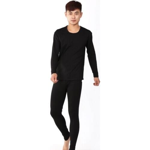 New arrival Manufacturers wholesale autumn male lycra cotton thin round collar long Johns underwear obese plus size XL -6XL