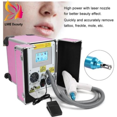 Portable Picosecond Removal Machine Q Switched Nd Yag Machine 1064 532 Tattoo Removal/Pigment Removal/Scar Removal