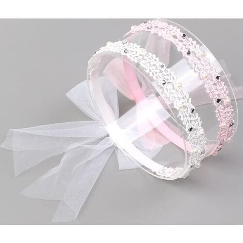 Oaoleer Baby Girl Headband Headwear Infant Gift Infant Newborn Baby Hair Band Lace Full Moon Princess Birthday Headdress