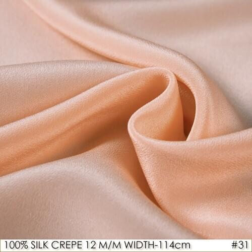 [Clearance Sale]SILK CREPE DE CHINE 12momme Width45"-114cm100%Pure Silk Fabric Wholesale Fabric Meter Fabric Sewing