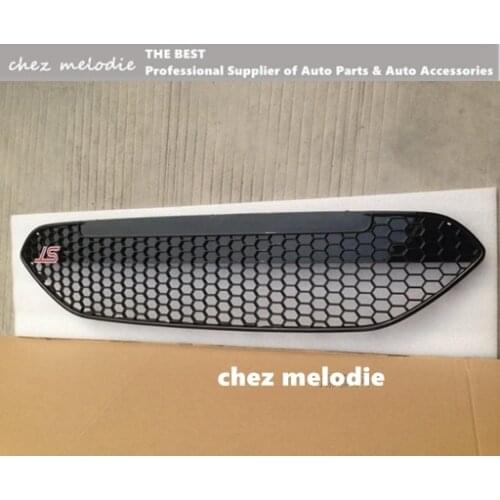 ST style 92*22cm glossy black/silver painted ABS car front bumper Grill for Ford Fiesta 2013-2016, unsuitable for Zetec S model
