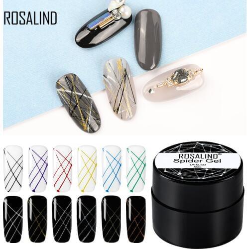 ROSALIND Nail Art 5ml Spider Gel DIY Nail Design Point To Line Drawing And Painting Decoration Pulling Silk Spider Gel Lacquer
