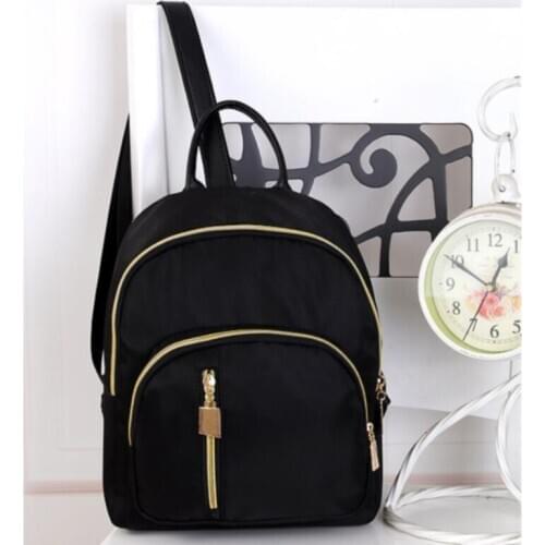 2020 High Quality Women Black Waterproof Nylon School Bags Casual Oxford Backpack for Teenage Girls Fashion Travel Tote Backpack