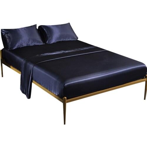 Slik Bedding Set Bed Sheet&Mattress Cover&Pillowcase 3/4pc Twin Full Queen King Size Solid Color Bed Linen Mattress Protector