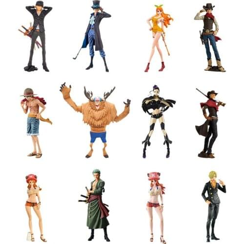 High Quality One Piece Figure Cowboy Luffy Zoro Sabo Nami Cartoon Figure Collection Model Action Toy Figure Toys for Children