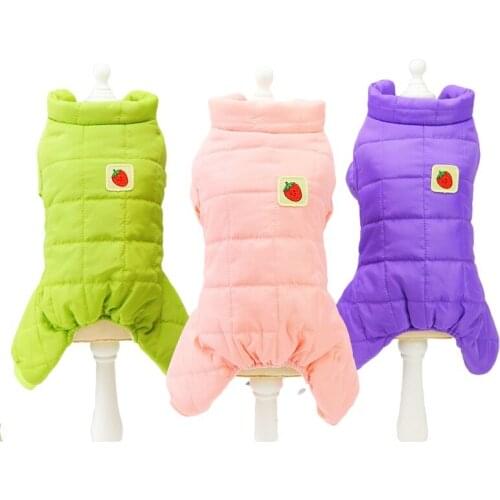 Winter Dog Clothes Jumpsuit Thicken Warm Pet Outfit Garment Puppy Overalls Small Dog Clothing Yorkshire Poodle Bichon Clothing