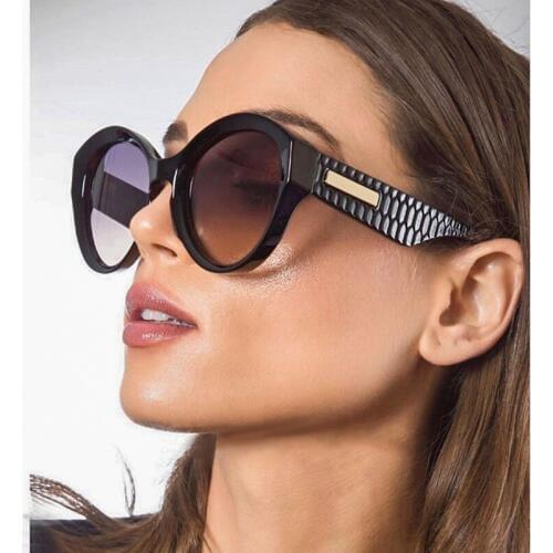 2020 Sunglasses New Women Fashion Gradient Big Hinge Craft Mirror Legs Round Sun Glasses Male Tide UV400
