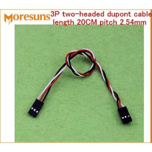 Fast Free Ship 100pcs/lot 3P two-headed dupont cable length 20CM pitch 2.54mm dupont line double-end dupont cable