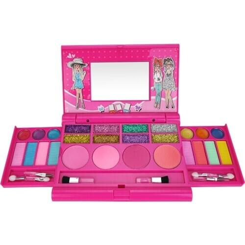 Pretend Play Kid Make Up Toys Set Safety Non-toxic Kit for Girls Cosmetic Gift Parent-child Interaction Toys for Kids