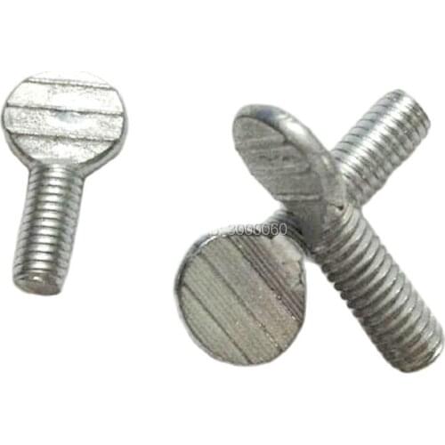 M6 Zinc Plated Carbon Steel Flat Head Handle Racket Thumb Screw 50pcs/lot
