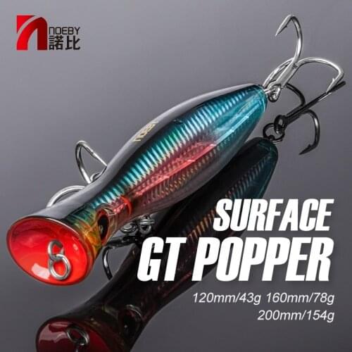 NOEBY Top Water Popper Lure 20cm 154g Surfcasting Fishing Hard Artificial Bait Fishing Articles NBL9602