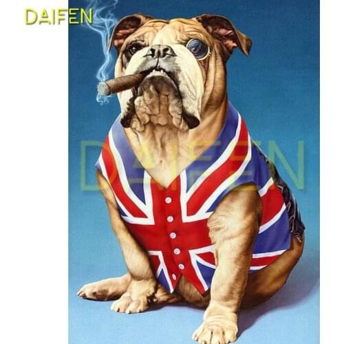 Full Round Diamond mosaic National flag 5DDIY Diamond embroidery cigarette Full Square Diamond painting Cross stitch Sharpie dog