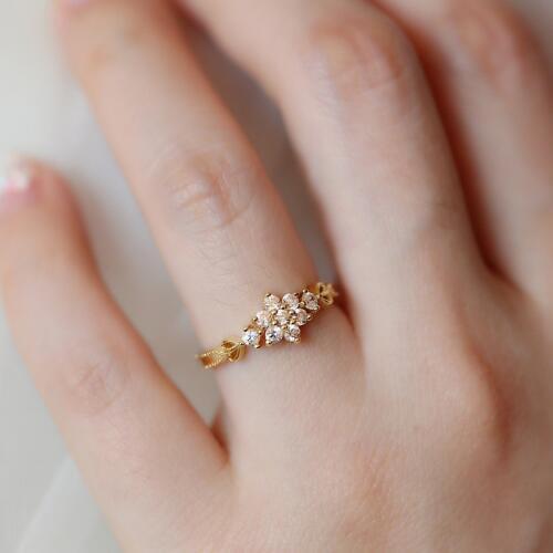 Adjustable Dainty Cute Womens Plated Snowflake Rings Delicate Rings Rings Wedding Jewelry