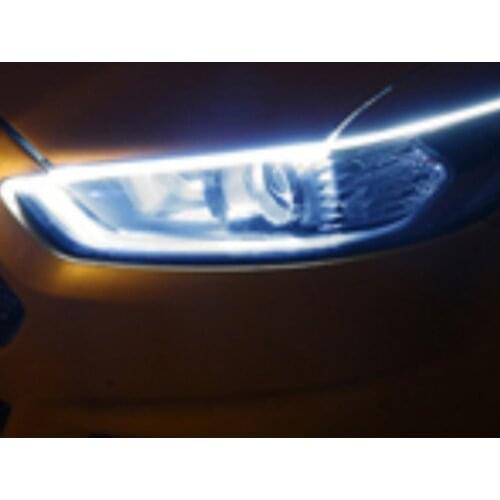 LED Lights With Dual Mode Flashing + Daytime Running Lights DRL Bulbs Automatic Headlights Daylight 12V Fluorescent Lights 60cm