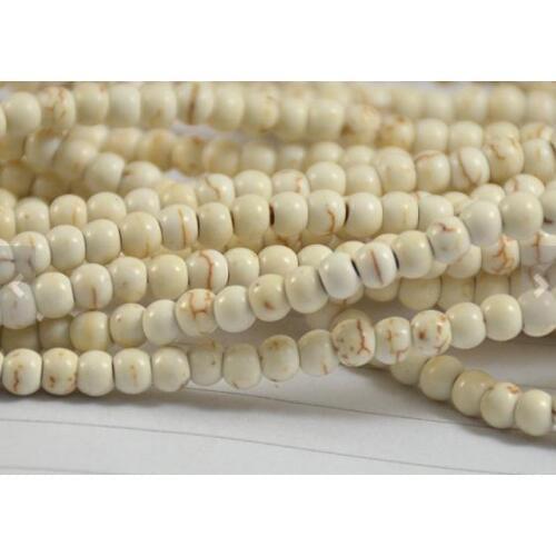 Excelent Turquoises Jewellery,White Round Howlite Turquoises Loose Beads,Round Shaper 15inches One Full Strand 4mm