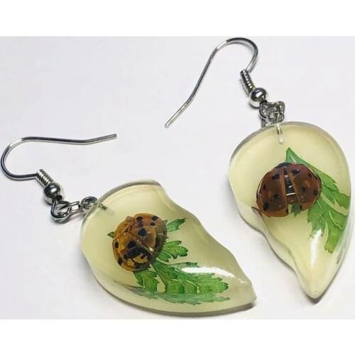 YQTDMY Vogue Brand Ladybug Fashion Heart Style Earring