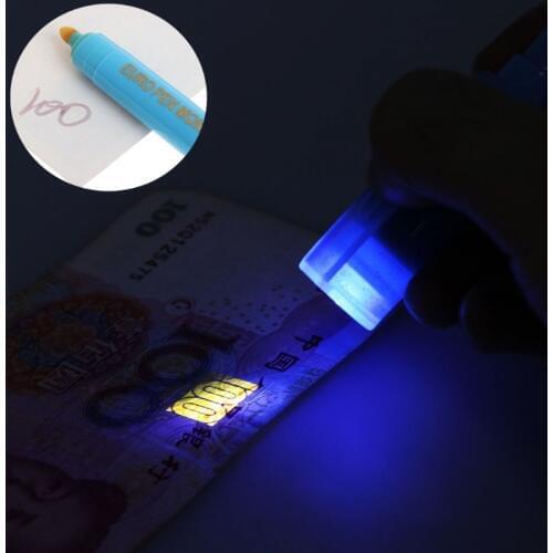 2in1 UV Light Banknotes Detector Counterfeit Fake Forged Money Bank Note Checker 63HF