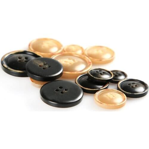 200pcs high grade fashion round sewing boutons T-shirt flatback buttons for clothing mens suit garment buttons 15-23mm