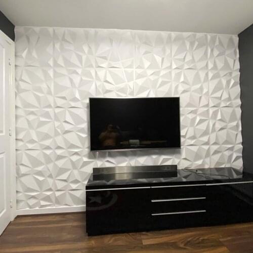 12 pieces 50x50cm 3D tile panel mold plaster wall bathroom kitchen 3D wall stickers living room wallpaper bedroom 3D decoration