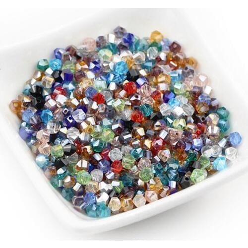 4mm Twisted Austrian Faceted crystal beads 100Pcs glass Spacer Loose Beads Ball for Jewelry handmade bracelet Earring making DIY