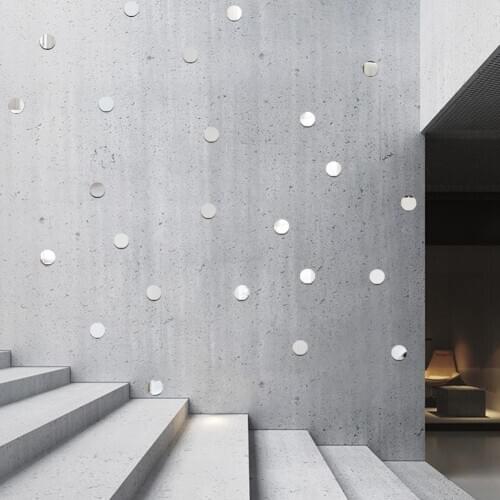 50Pcs/Set DIY Acrylic Mirror Dot Wall Stickers Decals Home Living Room Decoration 2cm Round Shape Bathroom Stickers DropShipping