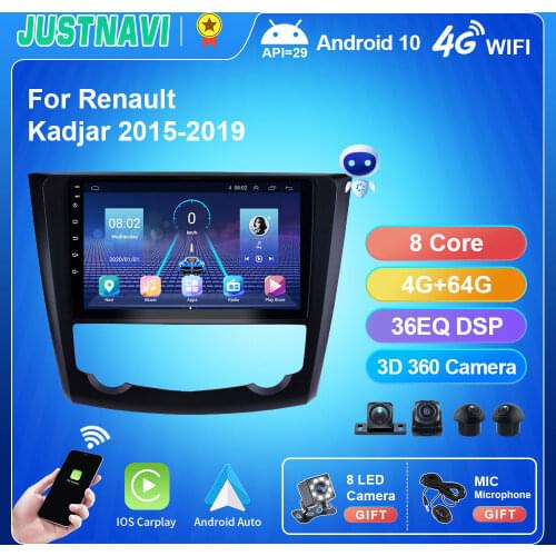 For Renault Kadjar 2016 2017 Auto Car Radio Navigation GPS Android 9.0 Multimedia Player Autoradio Navigator Stereo No 1 2 Din