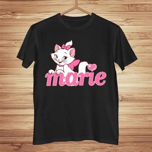 The AristoCats Marie short sleeve t-shirts Summer Woman T-shirts Anime clothes graphic Womens cotton t-shirt Tops
