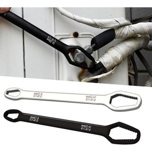 8-22mm Wrench Dual-head Firm Clamping Chrome Vanadium Steel Multifunctional Self-tightening Spanner for Mechanical Engineering