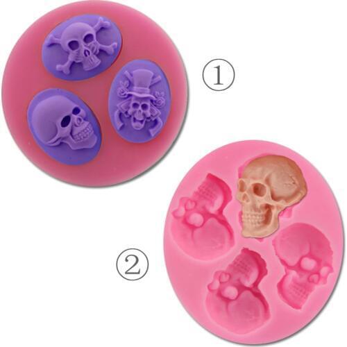 Halloween Skeleton Human Silicone Mold Cake Fondant Molds DIY Sugarcraft Cake Decorating Tools Candy Chocolate Gumpaste Moulds