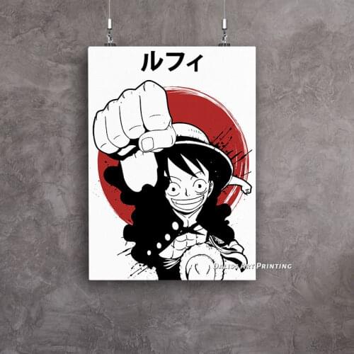 Canvas Anime Straw Hat Luffy Pictures Home Decoration Paintings Poster HD Prints Wall Art Modular Living Room Framed