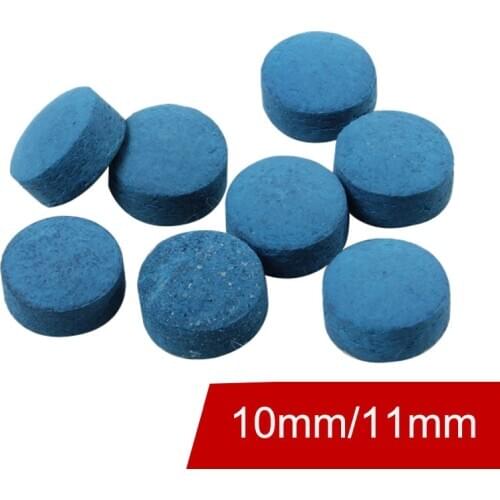 Imported 10 Pcs/lot Snooker Cue Tips 10mm/11mm Blue Color Billiard Accessories
