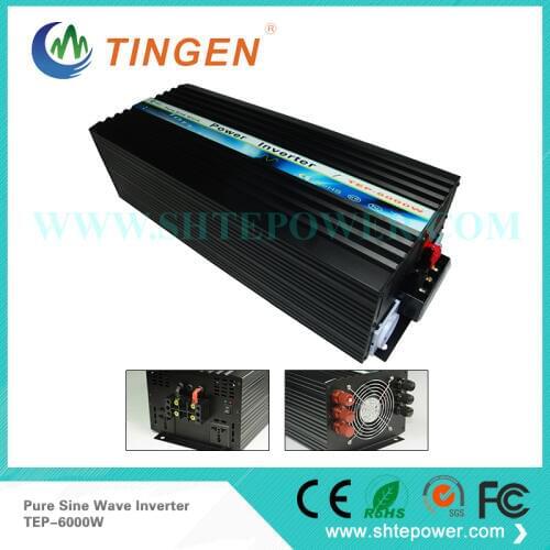 6kw pure sine wave dc to ac power inverter 12v to 110v/120v/220v, 6000watt 12vdc converter to 110ac
