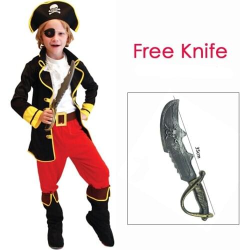 Umorden Halloween Purim Carnival Party Costume Boys Kids Children Pirate Costumes Fantasia Infantil Cosplay for Boy B-0021