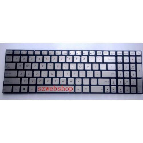 New for Asus N501J N501JW N501V N501VW English US silver laptop keyboard no backlit