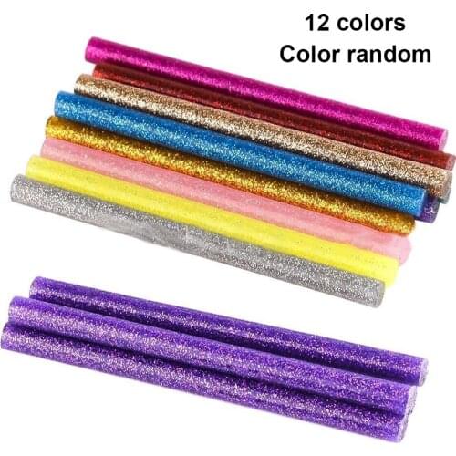 60pcs Adhesive Heating Art Painting Tool High Viscosity Crafts Mix Color Repair Assorted DIY Hot Melt Glue Sticks Glitter