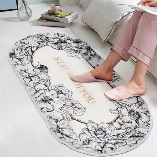 Northern Europe Thicken Lambswool Carpet for Modern Living Room Non-Slip Soft Long Shower Rug Water Absorbent Carpet Shaggy Mats