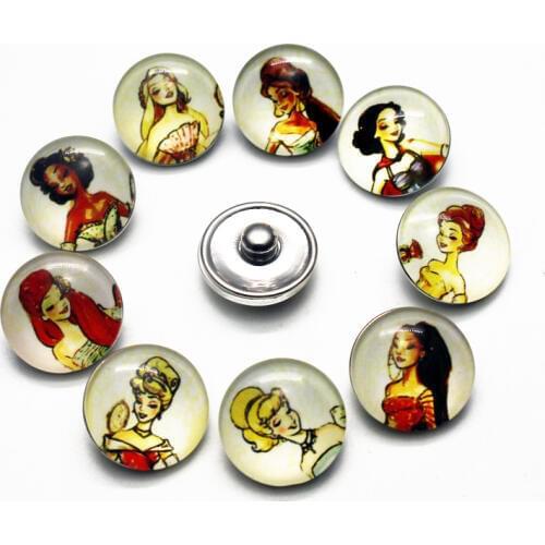 Hot sale Arrived Mixs 20pcs pretty woman Snaps Buttons 18mm Snaps Charms Fit Ginger Snaps Bracelets&Bangles Jewelry
