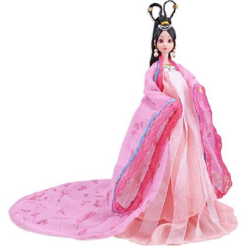 12 Joints Movable Dolls With 3D Eyes Ancient Costume Girlfriend Body DIY Soft Clothes Classical Educational Gifts For Girls