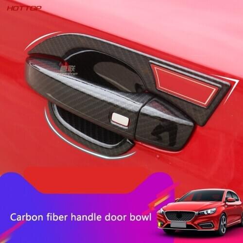 For MG6 2017 2018 2019 2020 Carbon Fiber Outer Handle Door Handle Patch Outer Door Wrist Frame Decoration Modification