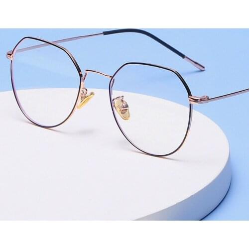 New Arival Retro Full Rim Metal Frame Glasses For Man and Woman with Anti-Blue Light Lenses Optical Eyewears