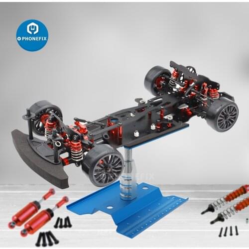 Aluminum RC Car Work Stand Repair Workstation 360 Degree Rotation Lift Or Lower for 1/10 1/12 1/16 Scale Cars Trucks Buggies