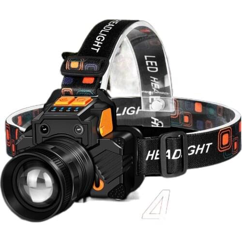 Inductive charging LED headlamp glare night fishing long-range super-bright flashlight head mounted flashlight lamp