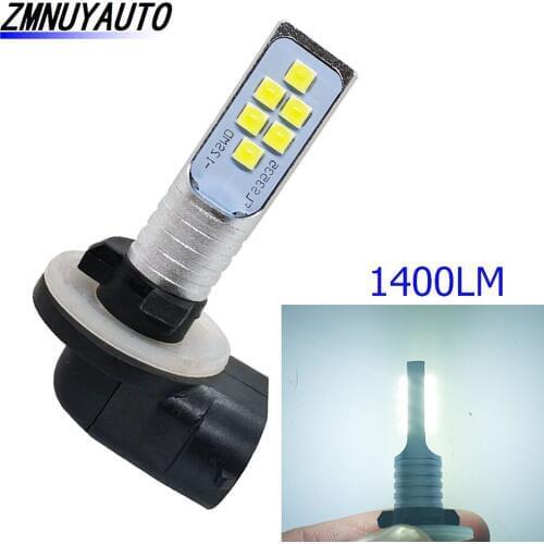 LED H27 880 881 Led Bulbs Car Fog Light H27W H27/1 H27/2 1400LM 6500K White Auto Driving Running Lamp 12V 24V
